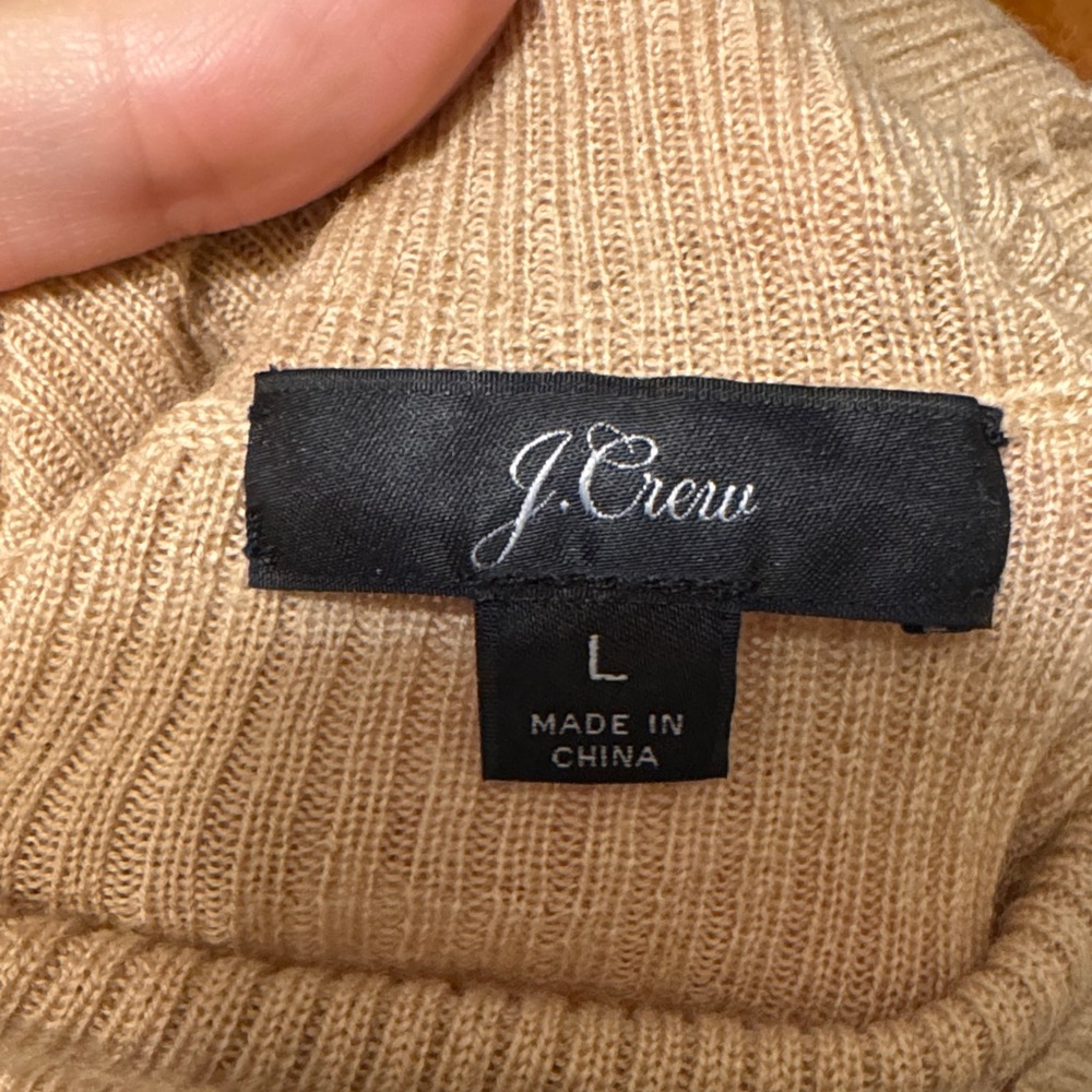 J. Crew Camel Balloon Sleeve Turtleneck Sweater - Picture 4 of 4